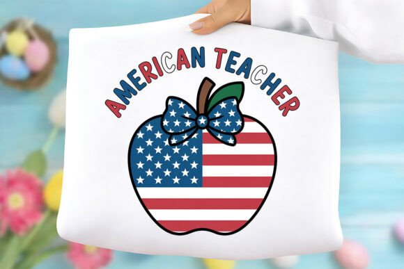 American Teacher Patriotic Apple PNG: Graphics & Freebies Review