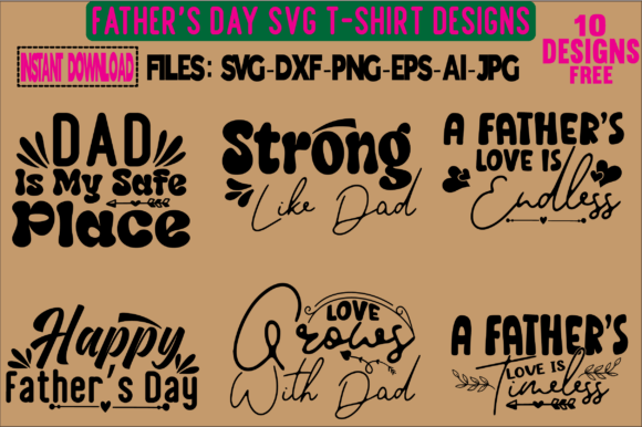 Father's Day SVG T-Shirt Design Graphics & Freebies