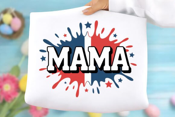 Mama USA Patriotic PNG Design: Graphics & Freebies