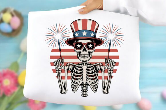 Patriotic Skeleton PNG: Graphics & Freebies
