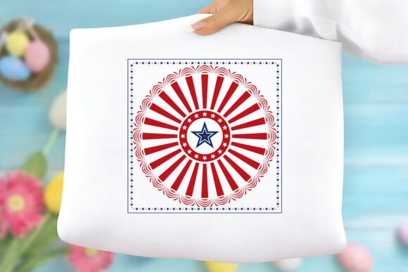 Patriotic Star Pillow Design Free PNG Graphics