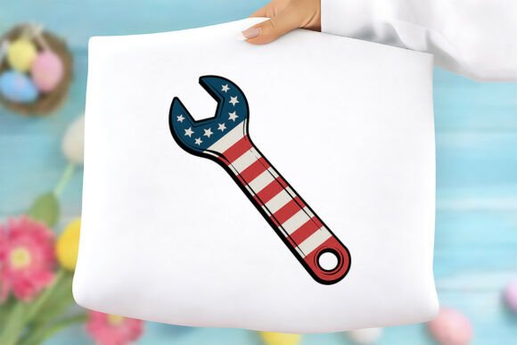 Patriotic Wrench PNG: Free Graphics for Crafters