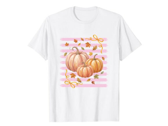Pink Pumpkin Autumn Fall T-Shirt Graphics & Freebies