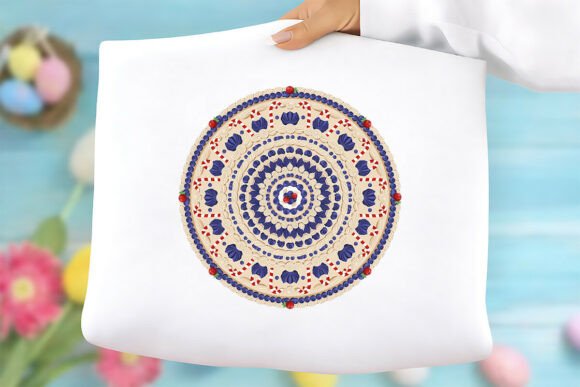 Red White Blue Decorative Circle PNG Graphics Freebies
