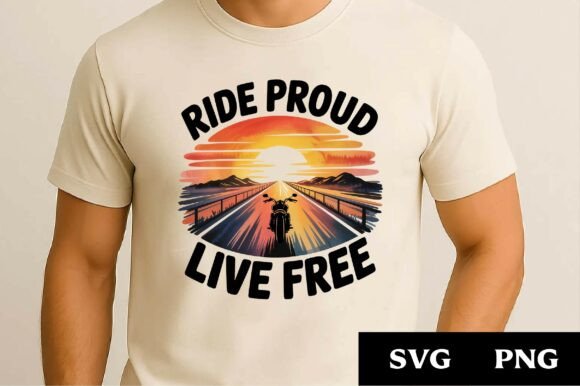 Ride Proud Live Free SVG: Vintage Motor Graphics & Freebies